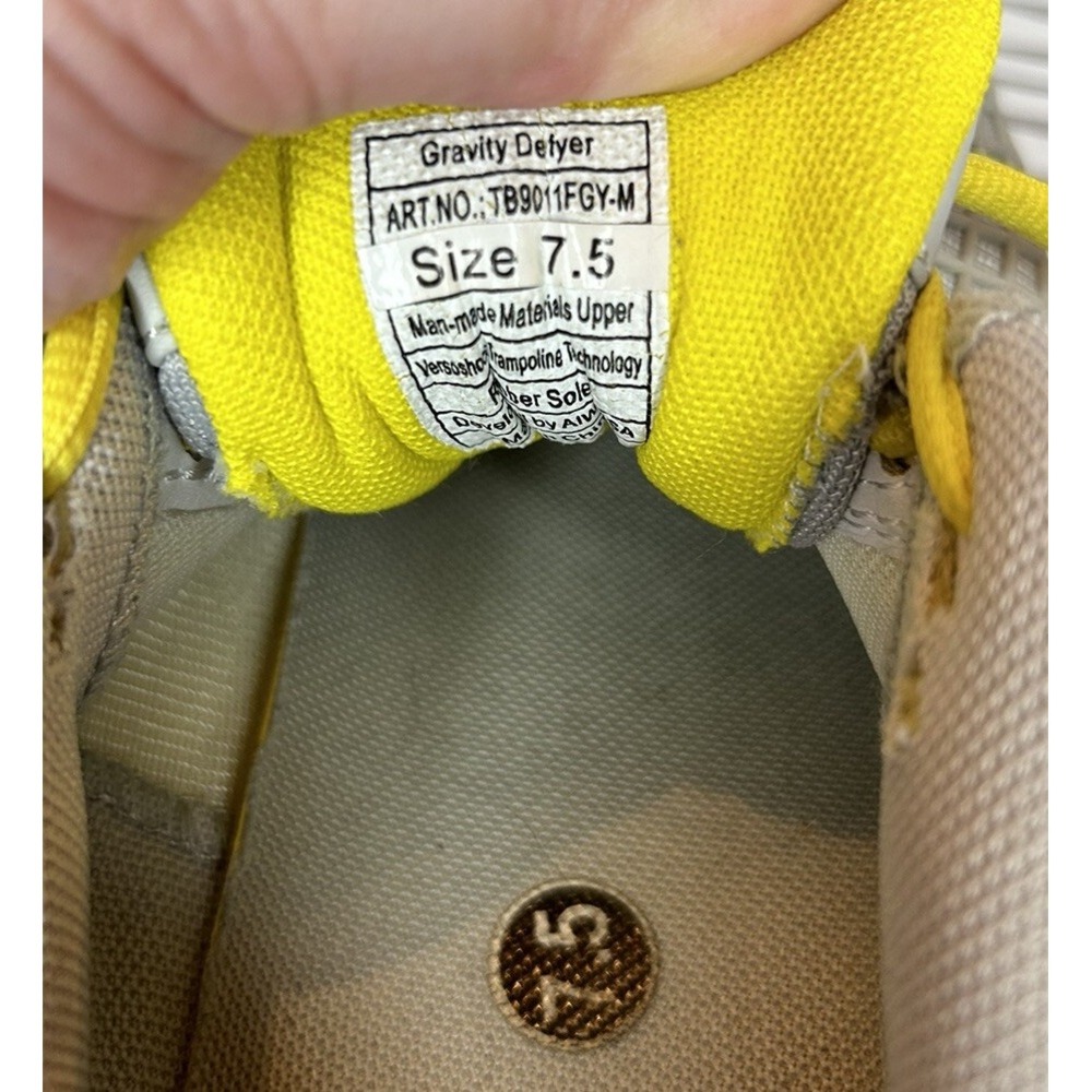 Gravity‎ Defyer G-Defy TB9011FGY-M Womens 9 Grey Yellow VersoShock Sneakers - Picture 10 of 13